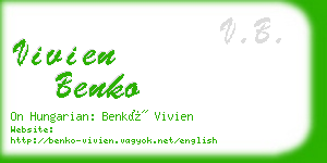 vivien benko business card